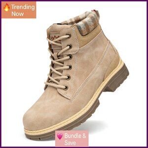 Women's Snow Hiking Winter Boots Waterproof Leather Ankle Boots Non-Slip